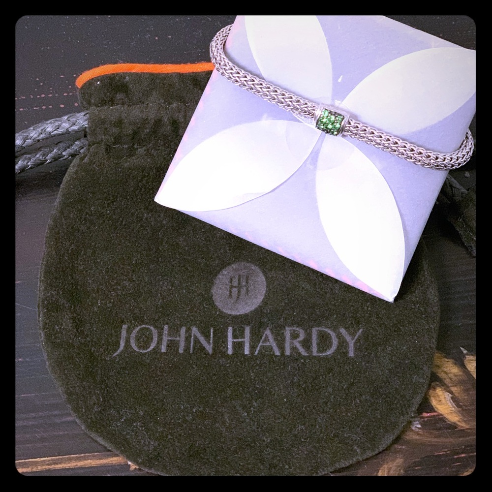 John Hardy Silver with Emerald Bracelet